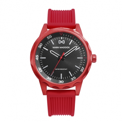 Watch MAN Men's Watch Mark Maddox Mission, three hands, aluminum with red  strap HC0115-56