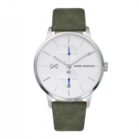 Northern Mark Maddox Northern Men's Watch multifunction steel and green synthetic leather strap