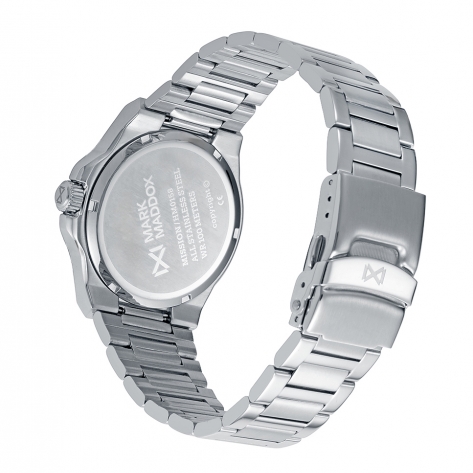 Mission Reloj Mark Maddox  de hombre con caja de acero,10 Atm, brazalete de acero, movimiento cuarzo