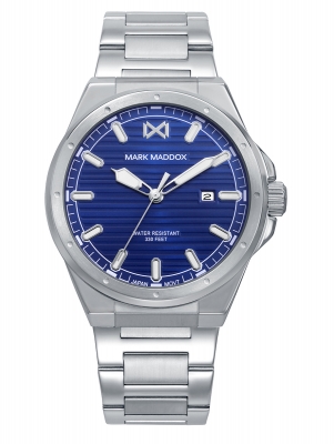 Mission Reloj Mark Maddox  de hombre con caja de acero,10 Atm, brazalete de acero, movimiento cuarzo