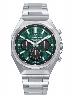 Mission Reloj Mark Maddox de hombre caja  de acero e Ip negro, 10 Atm, brazalete de acero, movimiento cuarzo