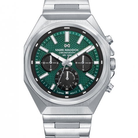 Mission Reloj Mark Maddox de hombre caja  de acero e Ip negro, 10 Atm, brazalete de acero, movimiento cuarzo