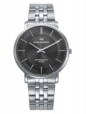 Greenwich Reloj Mark Maddox de hombre caja de acero , 5 Atm , brazalete de acero , movimiento cuarzo