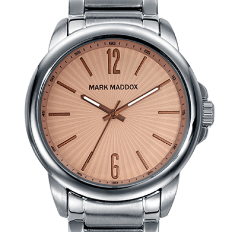 Casual Mark Maddox men's watch with brown dial and bracelet