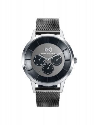 Northern Reloj de Hombre Mark Maddox Northern multifunción de acero y malla milanesa con IP gris