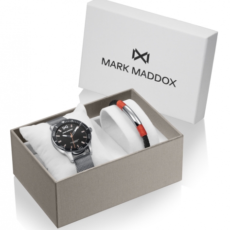 Mark Maddox Men's Watch in steel with bracelet pack Mark Maddox Men's Watch in steel with bracelet pack