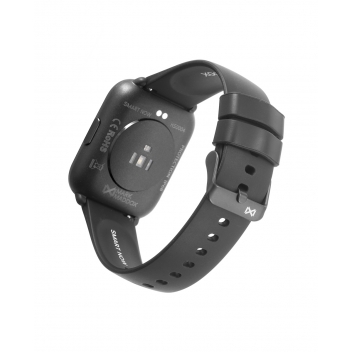 Reloj Smart Aluminio gris con correa de silicona negra - HS0004-50