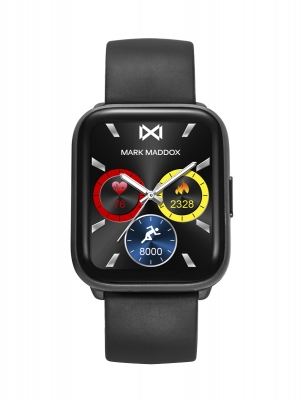 Smart Now · Smart Watches Reloj Smart Aluminio gris con correa de silicona negra