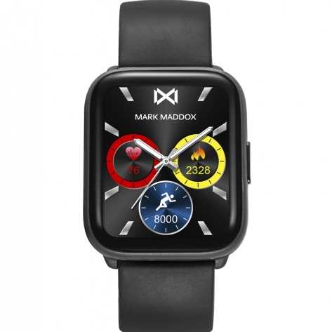 Smart Now · Smart Watches Reloj Smart Aluminio gris con correa de silicona negra