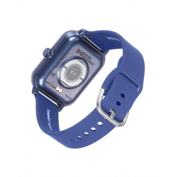 Reloj Smart de policarbonato negro y correa de silicona color azul - HS2001-30