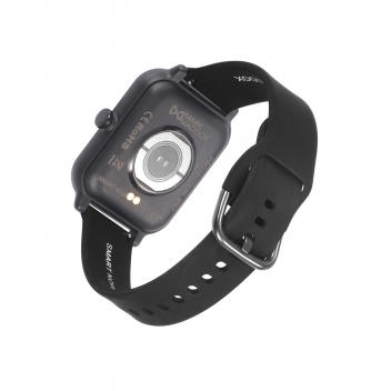 Reloj Smart de policarbonato negro y correa de silicona color negro - HS2001-50
