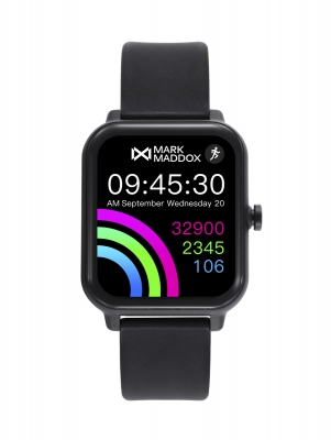 Smart Now · Smart Watches Reloj Smart de policarbonato negro y correa de silicona color negro