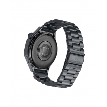 Reloj Smart caja de metal negra con brazalete de acero negro - HS2009-50