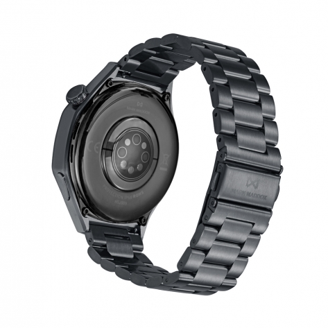 Smart Now · Smart Watches Reloj Smart caja de metal negra con brazalete de acero negro