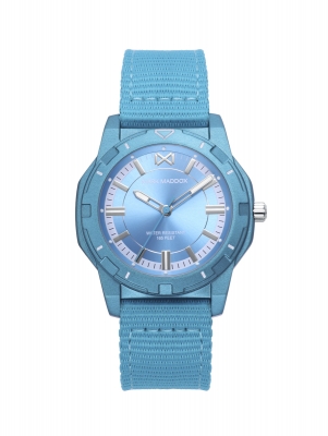 Mission Reloj Mujer Mission, caja de aluminio y correa de nylon en azul claro