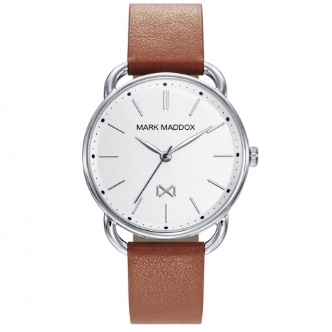 Midtown Mark Maddox Midtown Women's Watch MC7111-07 in steel and brown leather strap