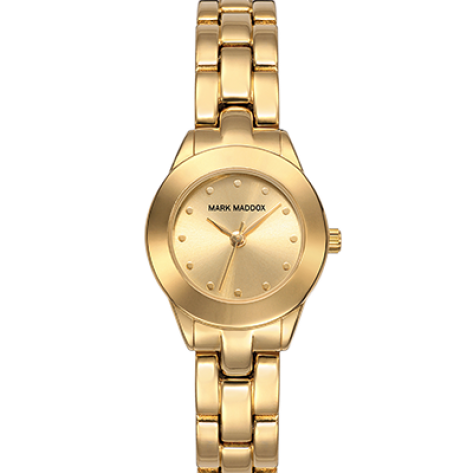 Golden Chic Pack Reloj de mujer Mark Maddox + 2 pulseras dorado