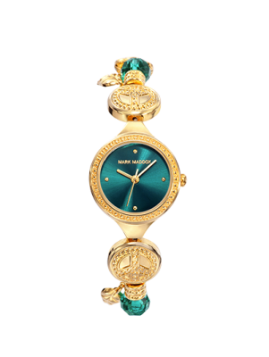 Golden Chic Reloj de mujer Mark Maddox con abalorios