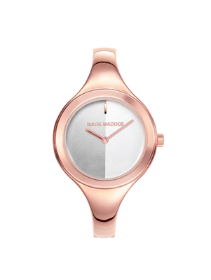 Pink Gold Reloj de mujer Pink Gold 2 agujas con esfera plateada
