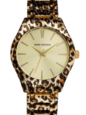 Animal Print Mark Maddox women's watch with animal print bracelet