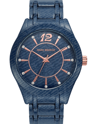 Street Style Mark Maddox women's watch with denim bracelet