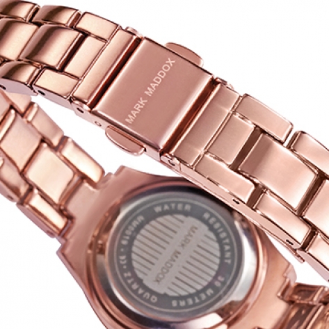Pink Gold Mark Maddox women's watch with pink bracelet