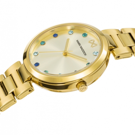 Tooting Women's Watch Mark Maddox Tooting three hands gold-plated IP steel and bracelet