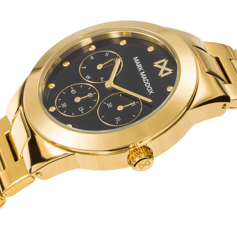 Alfama Mark Maddox Alfama multifunction women's watch in gold-plated IP steel with bracelet