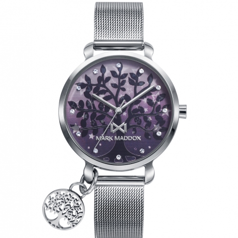 Shibuya Mark Maddox SHIBUYA Women's Watch in stainless steel with tree of life holographic dial