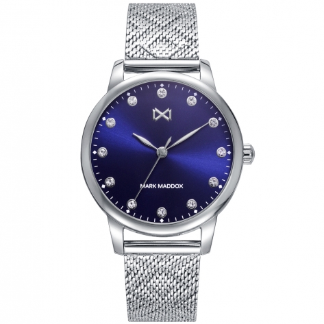 Women's TOOTING watch with blue dial and steel mesh with patterned design Women's TOOTING watch with blue dial and steel mesh with patterned design