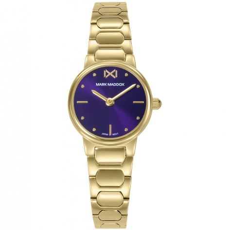 Alfama Reloj Mark Maddox de mujer caja de acero Ip dorado , brazalete de acero Ip dorado, movimiento cuarzo