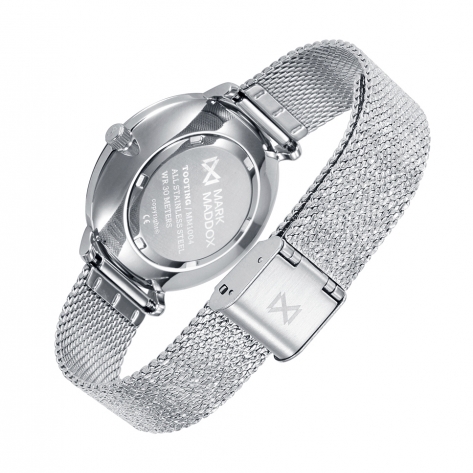 Tooting Reloj de mujer Tooting de acero con circonitas y esfera en color plata