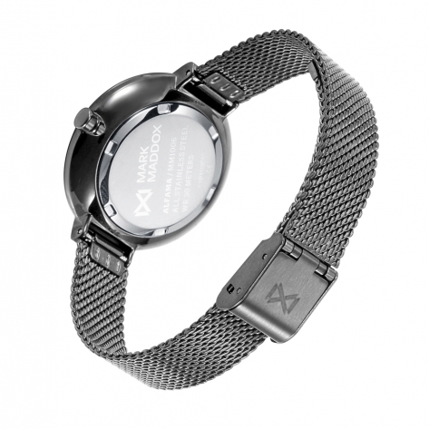 Alfama Reloj de mujer Alfama de acero con malla milanesa en color gris