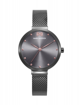 Alfama Reloj de mujer Alfama de acero con malla milanesa en color gris
