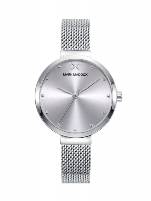 Alfama Reloj de mujer Alfama de acero con malla milanesa en color plata