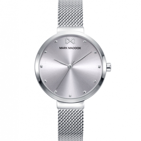 Alfama Reloj de mujer Alfama de acero con malla milanesa en color plata