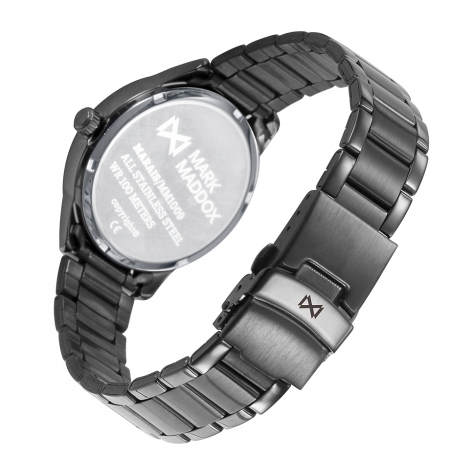Reloj de mujer Marais de acero gris con esfera en negro Reloj de mujer Marais de acero gris con esfera en negro