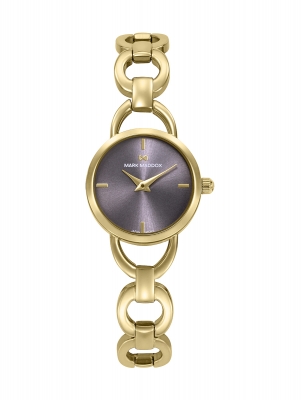 Shibuya Reloj Mark Maddox de mujer caja de acero Ip dorado , brazalete de acero sólido Ip dorado, movimiento cuarzo