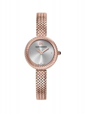 Shibuya Reloj Mark Maddox de mujer caja de acero e Ip rosa,malla milanesa de acero  Ip rosa , movimiento cuarzo
