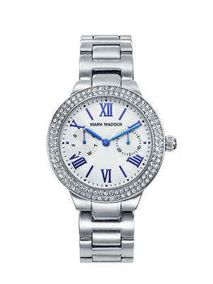 Trendy Silver Mark Maddox women's multifunction watch with bracelet