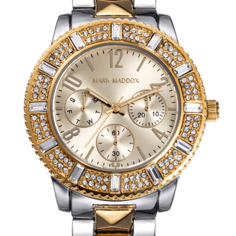 Golden Chic Mark Maddox multifunction two-tone women's watch