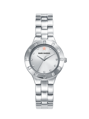 Trendy Silver Reloj de mujer Mark Maddox con brazalete