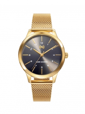 Village Mark Maddox Village Women's Watch in steel with gold IP and milanese mesh