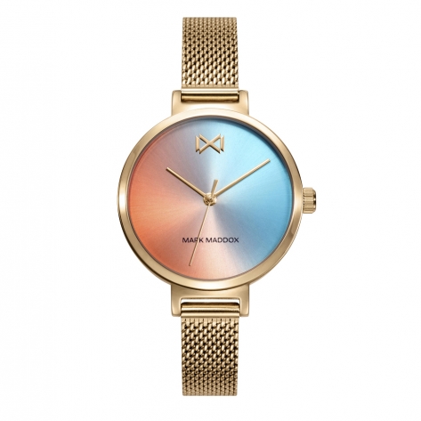 Women's Watch Mark Maddox Tooting three hands steel watch with gold IP and milanese mesh Women's Watch Mark Maddox Tooting three hands steel watch with gold IP and milanese mesh