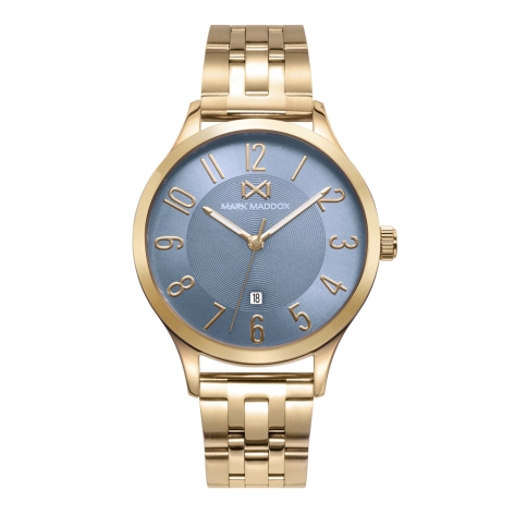 Canal Women's Watch Mark Maddox Canal three hands steel watch with gold IP and bracelet