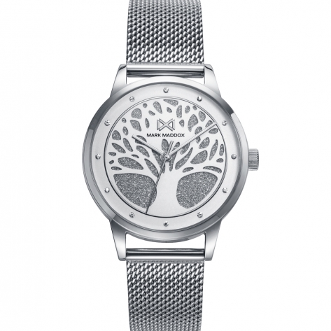 Shibuya SHIBUYA women's watch with silver dial with tree of life
