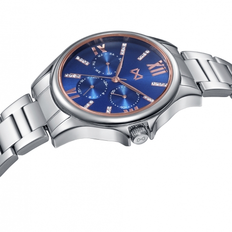 Tooting Mark Maddox TOOTING Women's Watch in stainless steel multifunction with stones on dial and bracelet