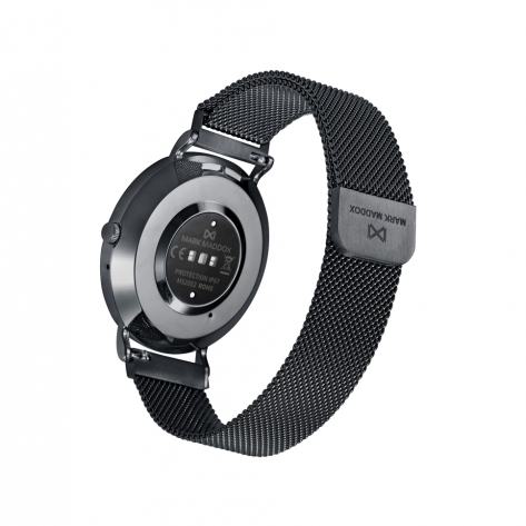 Smart Now · Smart Watches Reloj Smart caja de metal negra  con malla milanesa de acero Ip negro