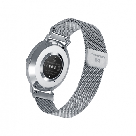 Smart Now · Smart Watches Reloj Smart caja de metal rosado con malla milanesa de acero