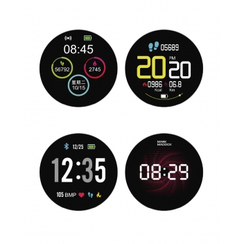 Smartwatch Smartnow ip gris con malla milanesa y correa de recambio negra - HS1000-10
